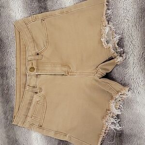 Born Primitive khaki jean shorts